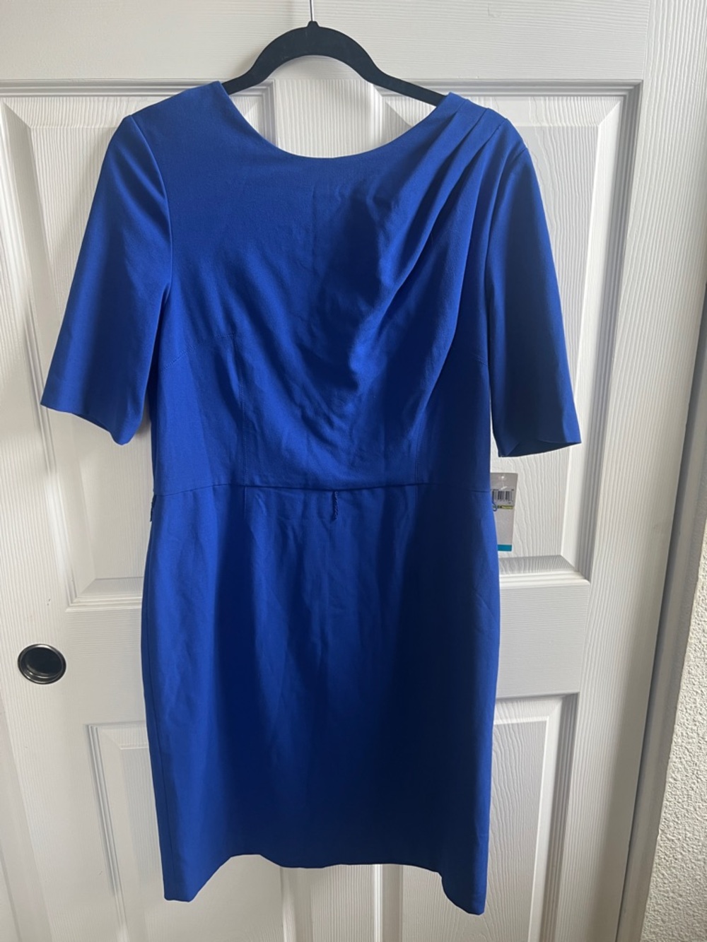 Elegant Cobalt Blue Midi Dress for Women